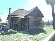 The Louis Emerson House was built in 1904 and is located at 623 N. 4th St. Emerson was a butcher for the "Palace Meat Market". He used to advertise "Meat fit for a king." Designated as a landmark with Historic Preservation-Landmark (HP-L) overlay zoning. It was listed in the Phoenix Historic Property Register
