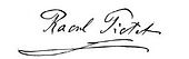 signature de Raoul Pictet