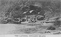 Desembarco en la isla Pitcairn, c. 1842-90.