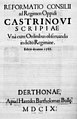 Reformatio consilii ad regimen oppidi Castronovi Scripiae, 1609.