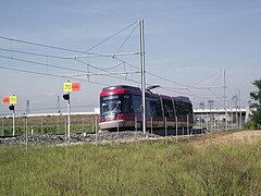 Début de la section à 70 km/h en direction de Meyzieu ZI.