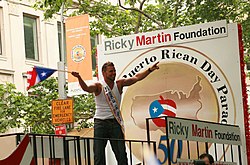 Ricky Martin as the parade's Grand Marshal in 2007 Ricky Martin at the National Puerto Rican Day Parade.jpg