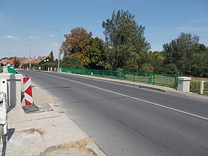 Štátna cesta 15 v Mosonmagyaróváre nad riekou Litavou