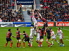 Stade toulousain contre le Lyon olympique universitaire, en 2012.