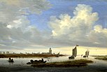 Zicht op Deventer vanuit het noordwesten, Salomon van Ruysdael