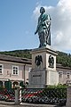 Salzburg, Mozart Denkmal am Mozart Platz