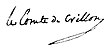 Signature de Félix de Berton des Balbes de Crillon