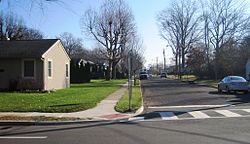 Looking down Harmony Avenue from Princeton Pike (CR 583)