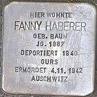 Stolperstein für Fanny Haberer