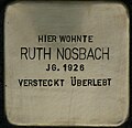 Stolperstein für Ruth Nosbach (Greesbergstraße 11)