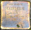 Stolperstein für Kurt Wolff (Johannes-Müller-Straße 42)