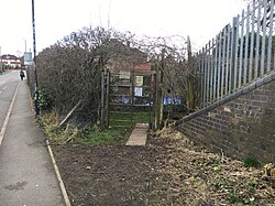 South gate of Stoney Road Allotments