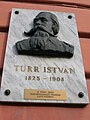 Plaque in the Istvan Turr Grammar School, Papa, Hungary