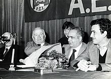 Terzi con Luigi Longo e Nicola Teti nel 1976.