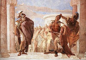 The Rage of Achilles, by Giovanni Battista Tiepolo, 1757 The Rage of Achilles, by Giovanni Battista Tiepolo (1696-1770), Italian Rococo painter.jpg