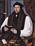 Porträt des Thomas Cranmer, Erzbischof von Canterbury (1545), heute National Portrait Gallery, London