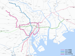 都営地下鉄の路線図