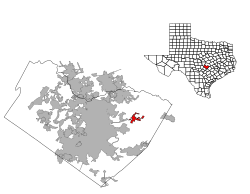 Location of Manor, Texas