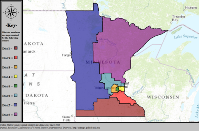 United States Congressional Districts in Minnesota, since 2013.tif