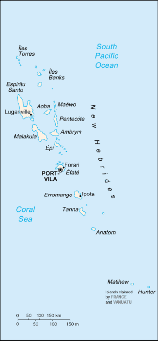 Kaart van Vanuatu