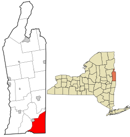 Location in Washington County and the state of New York.