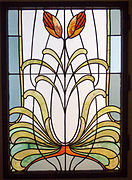 Window with flower motives from the Villa Alpár, 1903