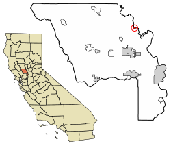 Location of Knights Landing in Yolo County, California