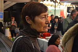 Жела Георгиева на Панаира на книгата в НДК, София, декември 2018 г.