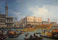 Fiesta de los esponsales entre Venecia y el Mar, de Canaletto (1729-1730).