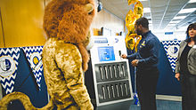 A laptop lending kiosk at Texas A&M University-Commerce's Gee Library 13394-Laptops Anytime Launch-6629 (10844113484).jpg