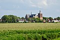 Zicht op Workum met de Grote of Sint-Gertrudiskerk