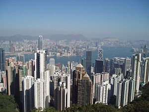 The view of Hong Kong, Kowloon and Victoria Ha...