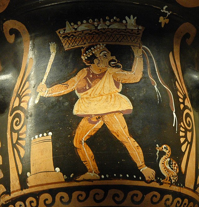 שחקן נושא סל, המאה ה-4 לפנה"ס, מוצג בלובר