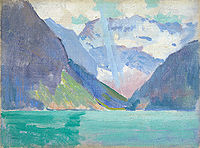 Arthur Wesley Dow: Pohled na jezero Louise, Alberta, Kanada, 1919