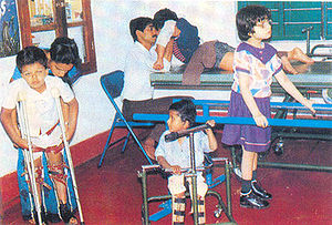 Children at a center for differently abled in Bangalore Aruna Chetana.jpg