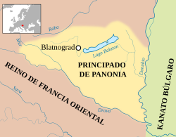 Map of Pribina's lands