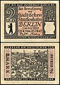 2 Mark Notgeldschein von Berlin (1922), RS: Verkehr am Halleschen Tor um 1918