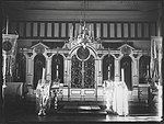 Interiör av kyrkan, 1907. Foto: Ellisif Wessel