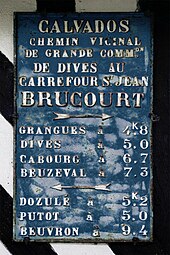 ancienne plaque indicatrice datant du XIXe siècle