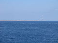 Vista del cabu Peloro y del estrechu de Messina.