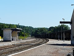 Les voies en direction de Brive.