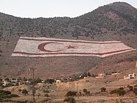 De vlag op de berg