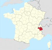 Lage des Departements Savoie in Frankreich