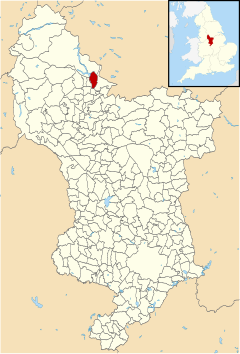 Derbyshire UK parish map highlighting Bamford.svg