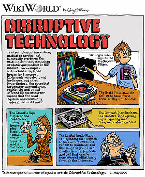 WikiWorld comic based on article about Disrupt...