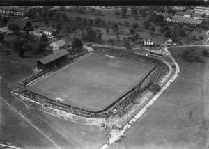 Stadion im Jahr 1925 auf einem Luftbild von Walter Mittelholzer