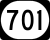 Kentucky Route 701 marker