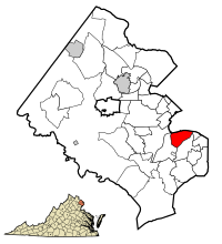 Location within Fairfax county