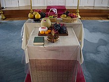 First Fruits brought to be blessed on the Feast of the Transfiguration (Japanese Orthodox Church) Fruits Transfiguration jp.jpg