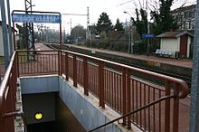 Le passage souterrain de la gare.